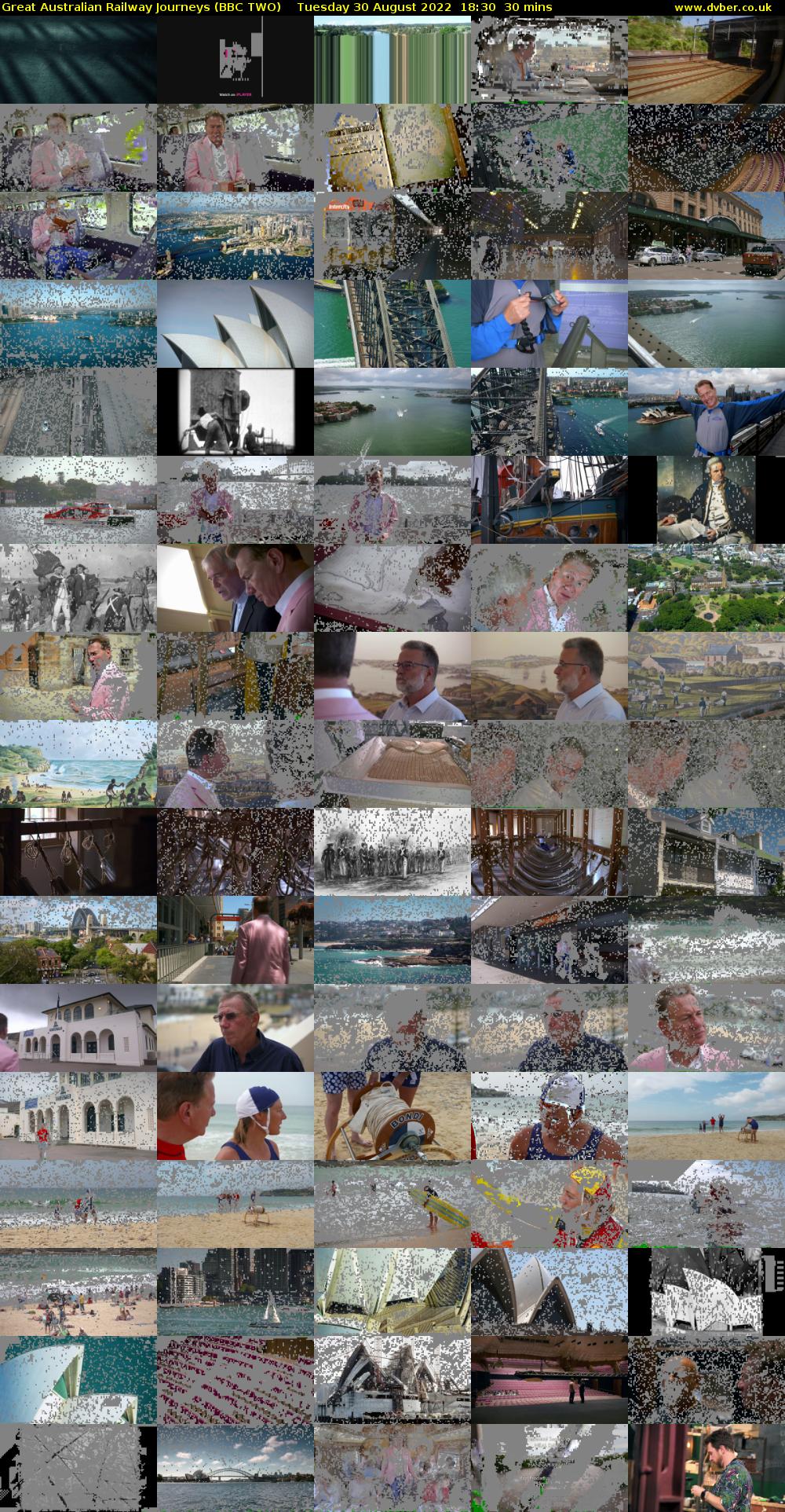 Great Australian Railway Journeys (BBC TWO) Tuesday 30 August 2022 18:30 - 19:00