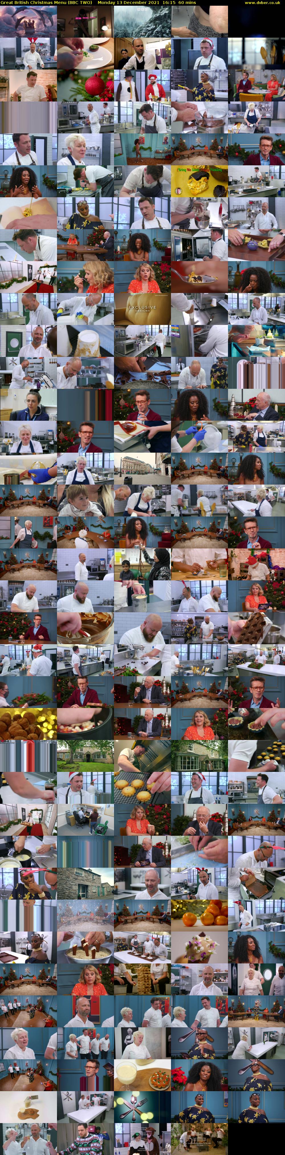 Great British Christmas Menu (BBC TWO) Monday 13 December 2021 16:15 - 17:15