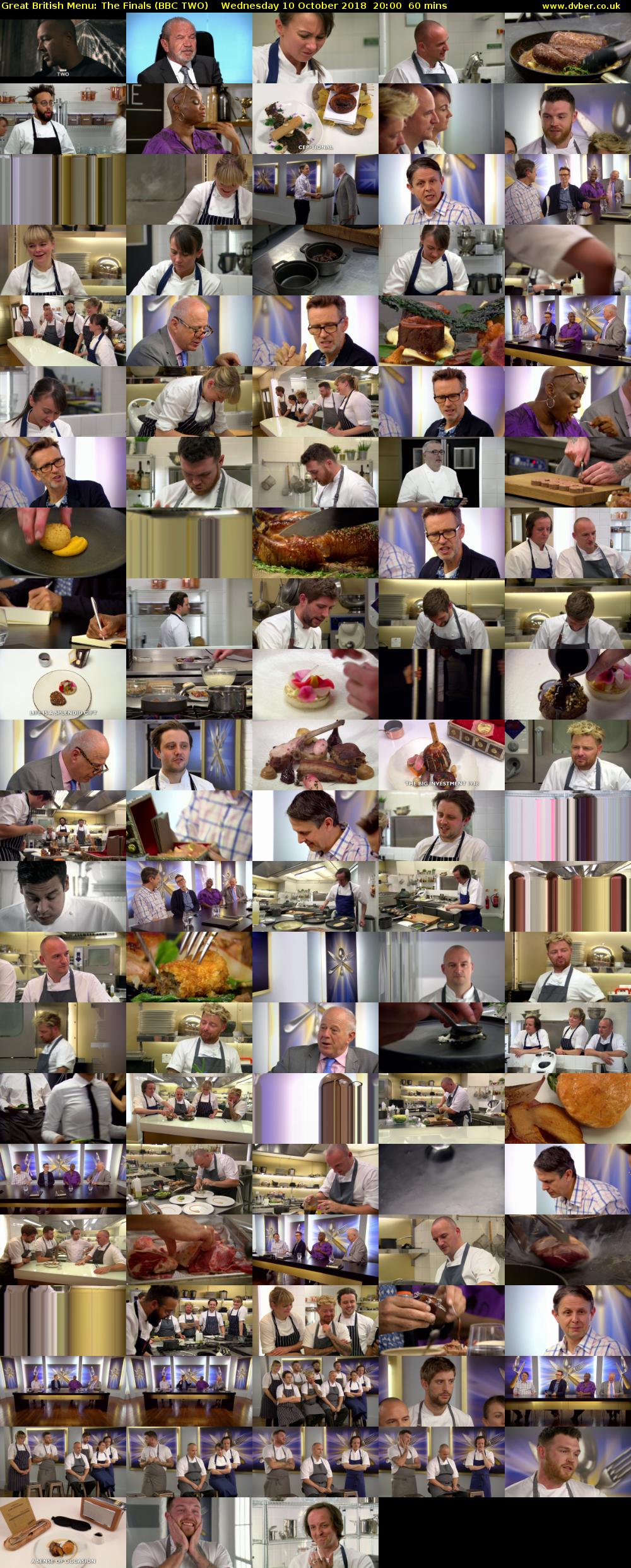 Great British Menu: The Finals (BBC TWO) Wednesday 10 October 2018 20:00 - 21:00