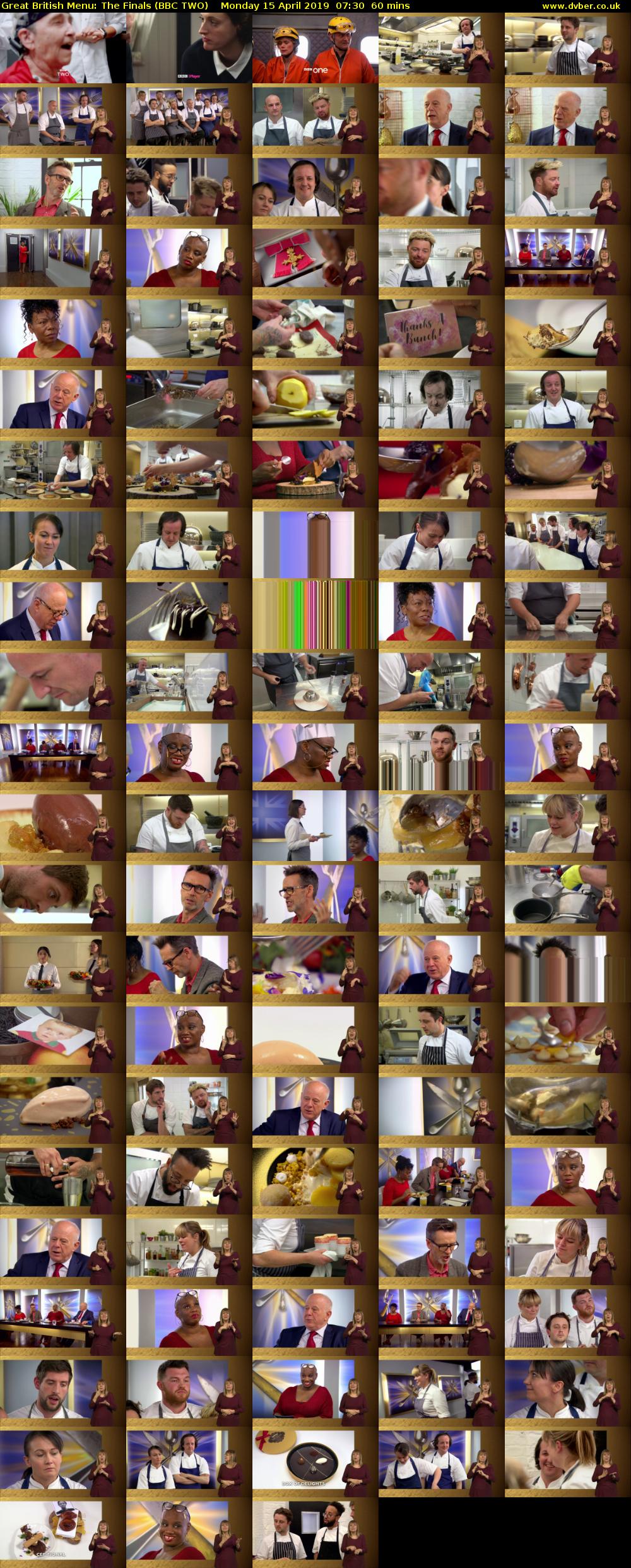 Great British Menu: The Finals (BBC TWO) Monday 15 April 2019 07:30 - 08:30