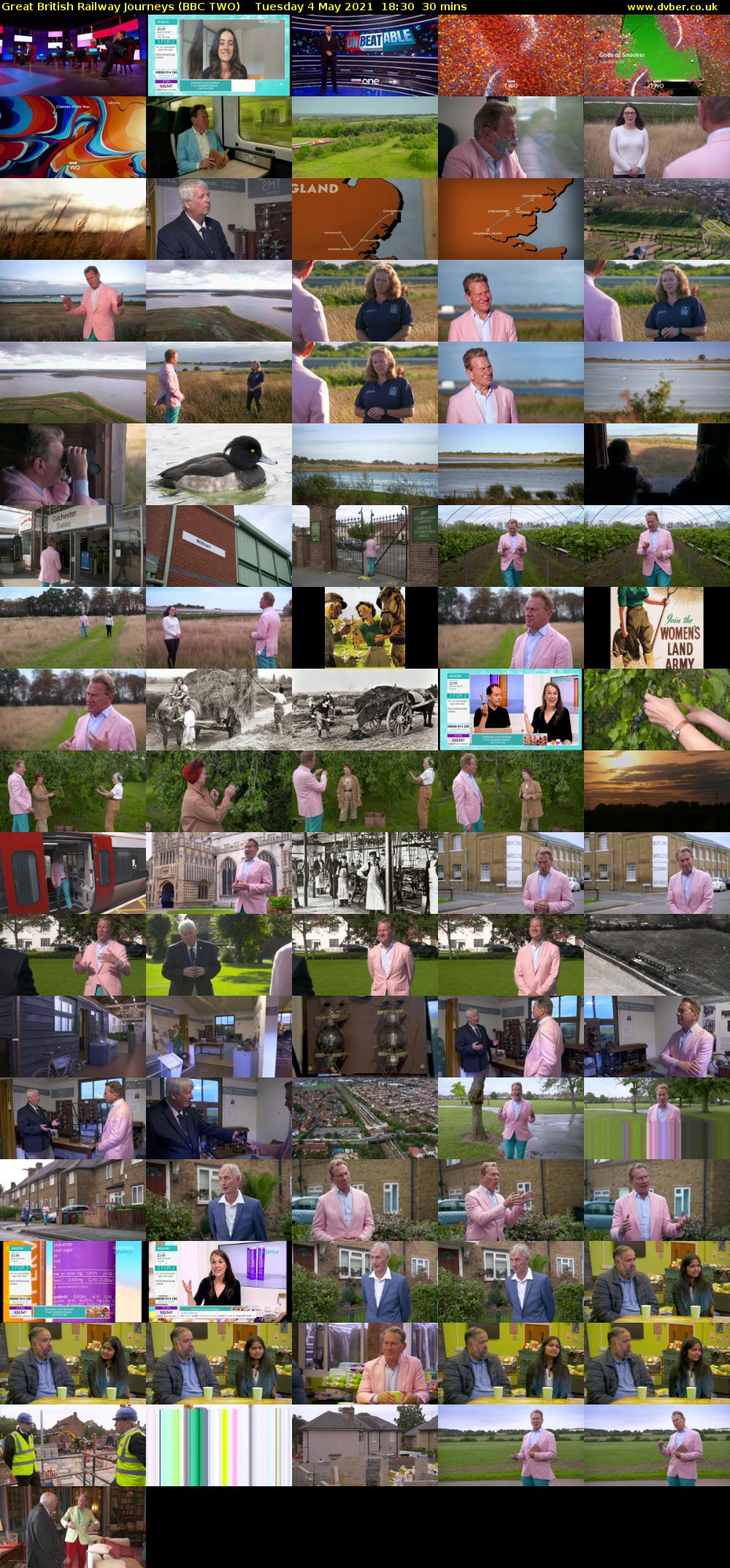 Great British Railway Journeys (BBC TWO) Tuesday 4 May 2021 18:30 - 19:00
