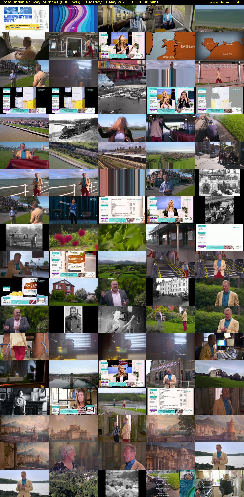 Great British Railway Journeys (BBC TWO) Tuesday 11 May 2021 18:30 - 19:00