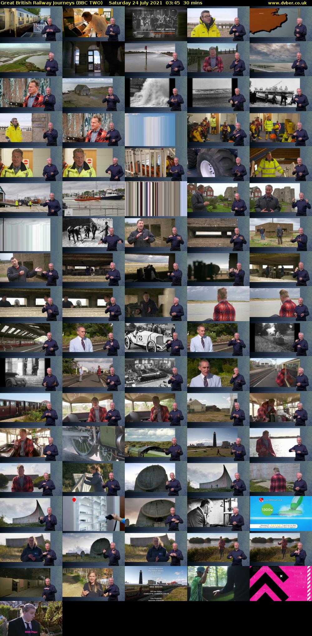 Great British Railway Journeys (BBC TWO) Saturday 24 July 2021 03:45 - 04:15