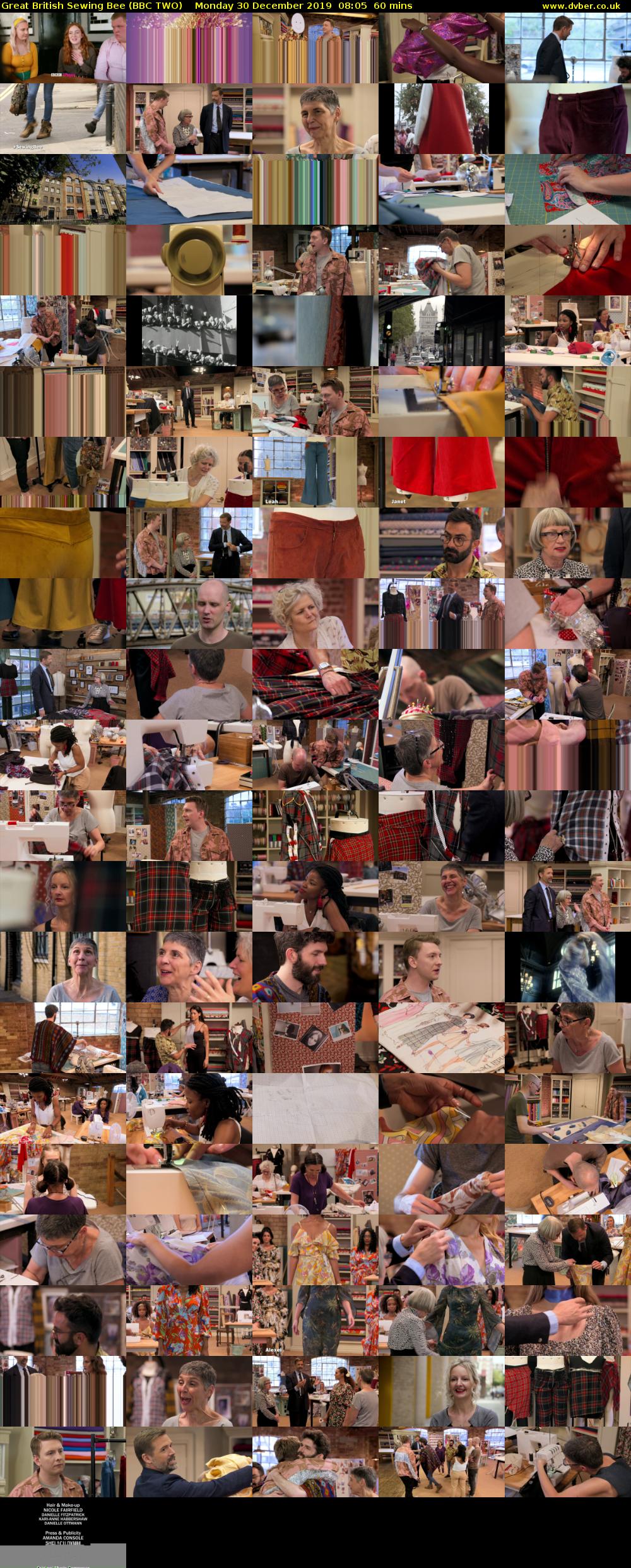 Great British Sewing Bee (BBC TWO) Monday 30 December 2019 08:05 - 09:05
