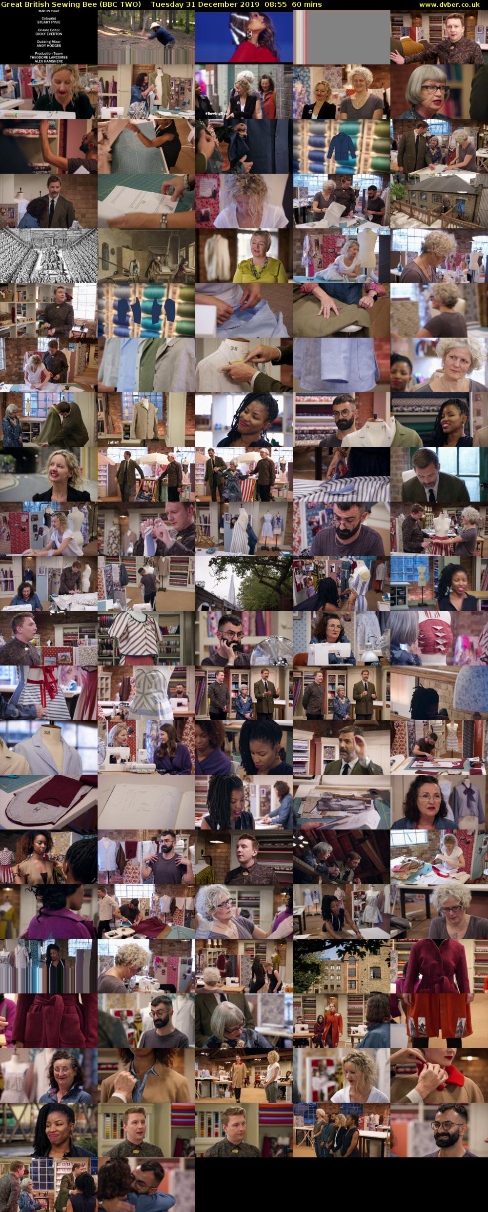 Great British Sewing Bee (BBC TWO) Tuesday 31 December 2019 08:55 - 09:55
