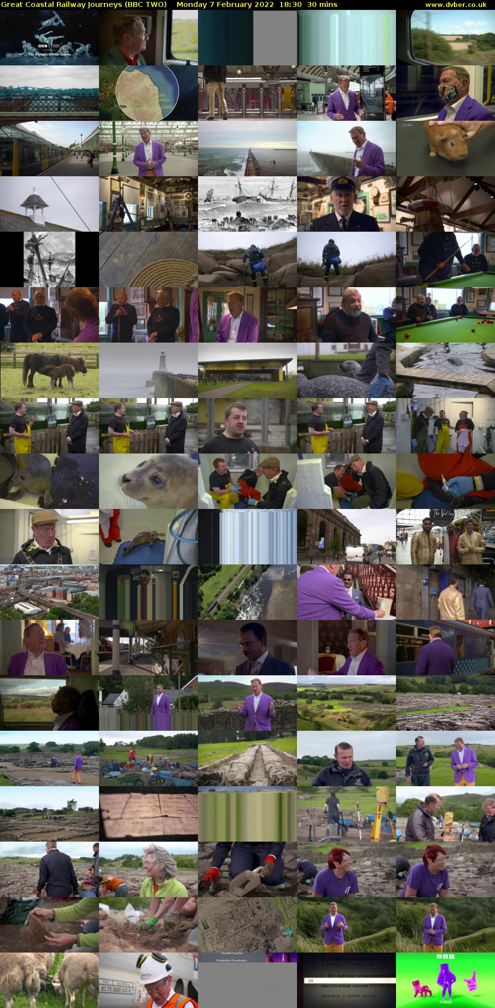 Great Coastal Railway Journeys (BBC TWO) Monday 7 February 2022 18:30 - 19:00