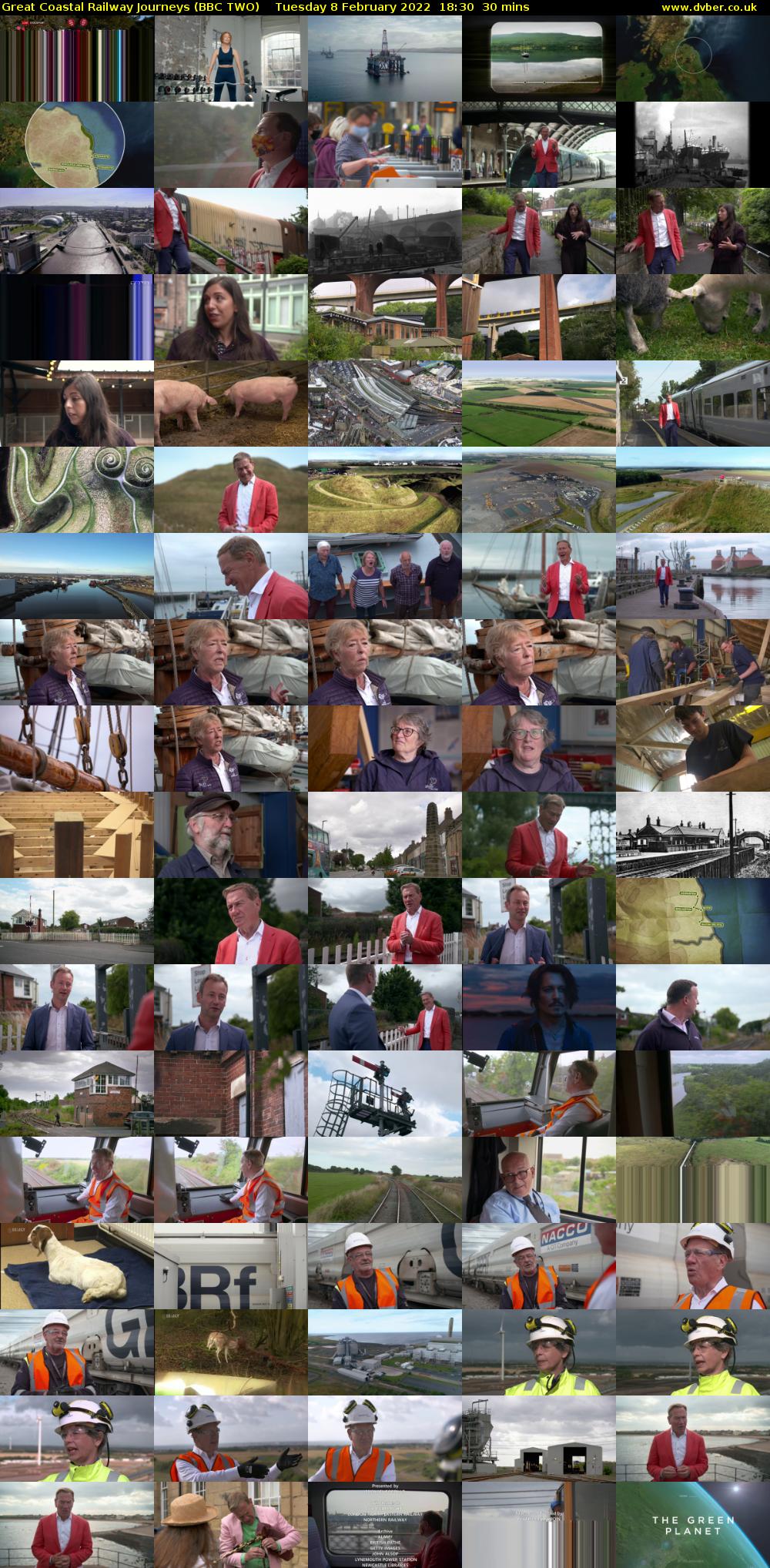 Great Coastal Railway Journeys (BBC TWO) Tuesday 8 February 2022 18:30 - 19:00