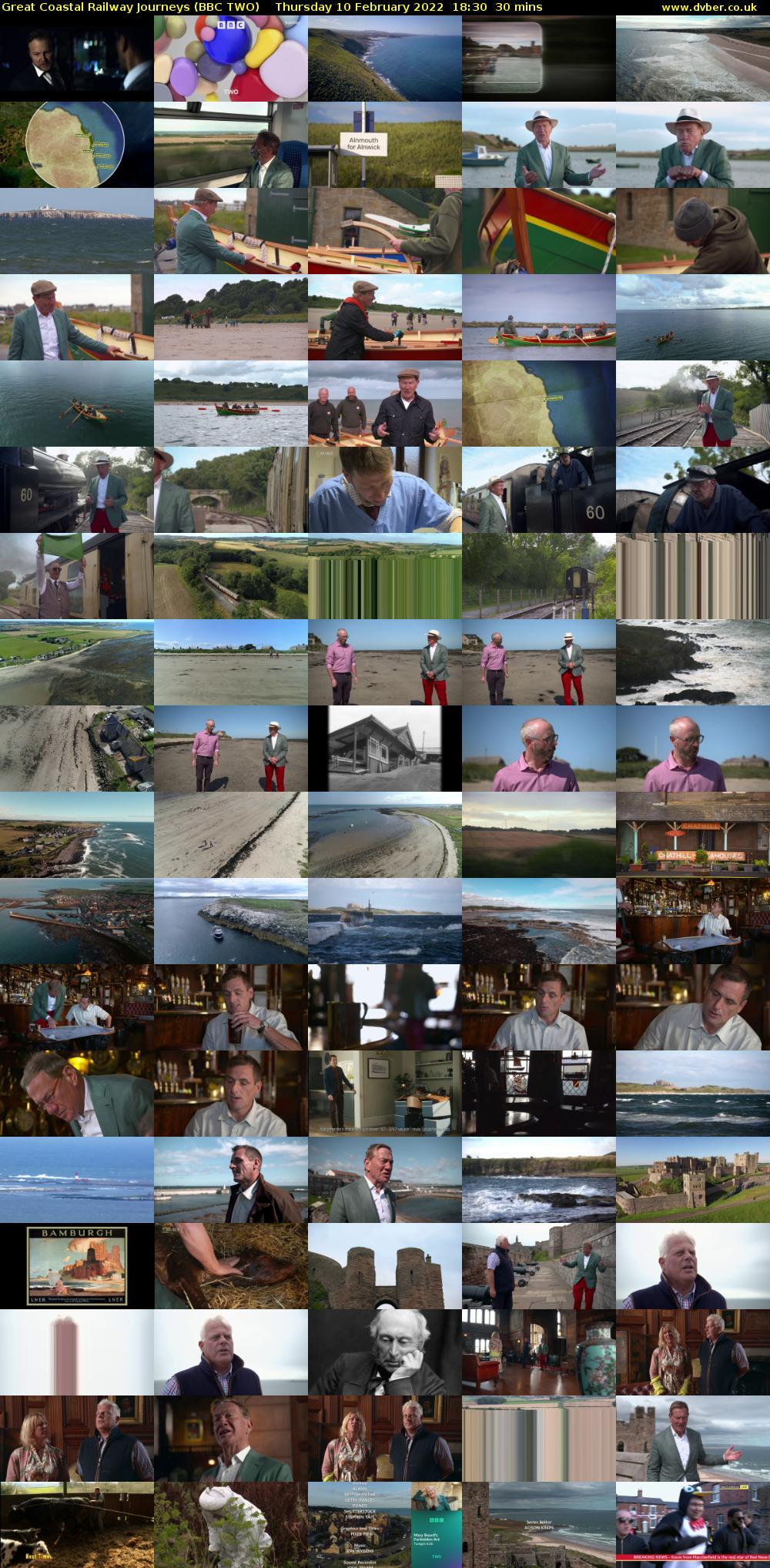 Great Coastal Railway Journeys (BBC TWO) Thursday 10 February 2022 18:30 - 19:00