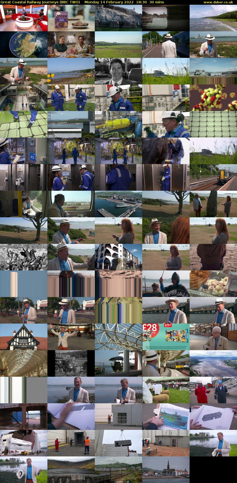Great Coastal Railway Journeys (BBC TWO) Monday 14 February 2022 18:30 - 19:00