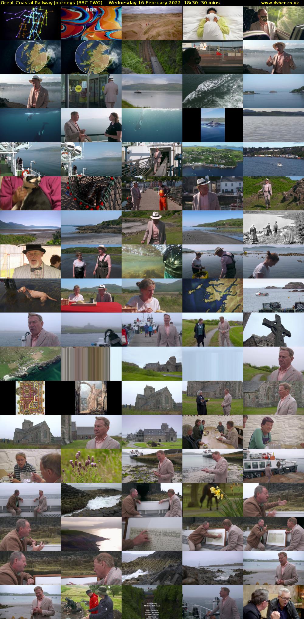 Great Coastal Railway Journeys (BBC TWO) Wednesday 16 February 2022 18:30 - 19:00