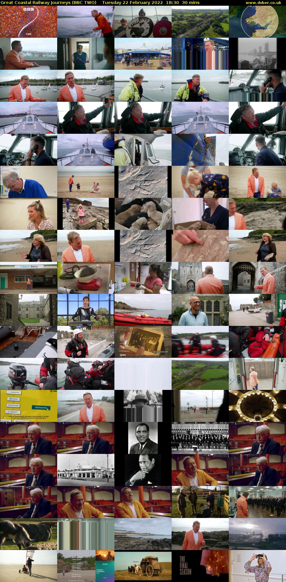Great Coastal Railway Journeys (BBC TWO) Tuesday 22 February 2022 18:30 - 19:00