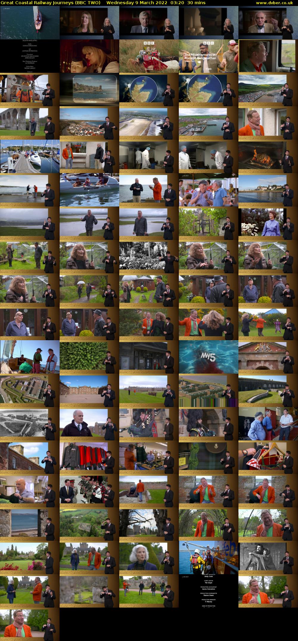 Great Coastal Railway Journeys (BBC TWO) Wednesday 9 March 2022 03:20 - 03:50