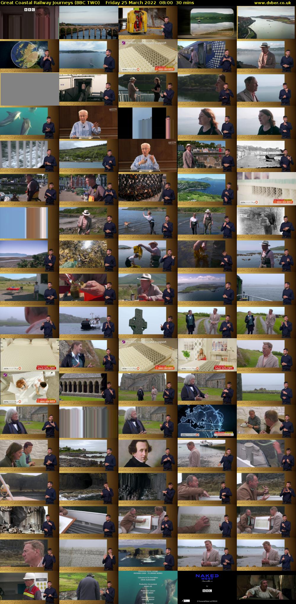Great Coastal Railway Journeys (BBC TWO) Friday 25 March 2022 08:00 - 08:30