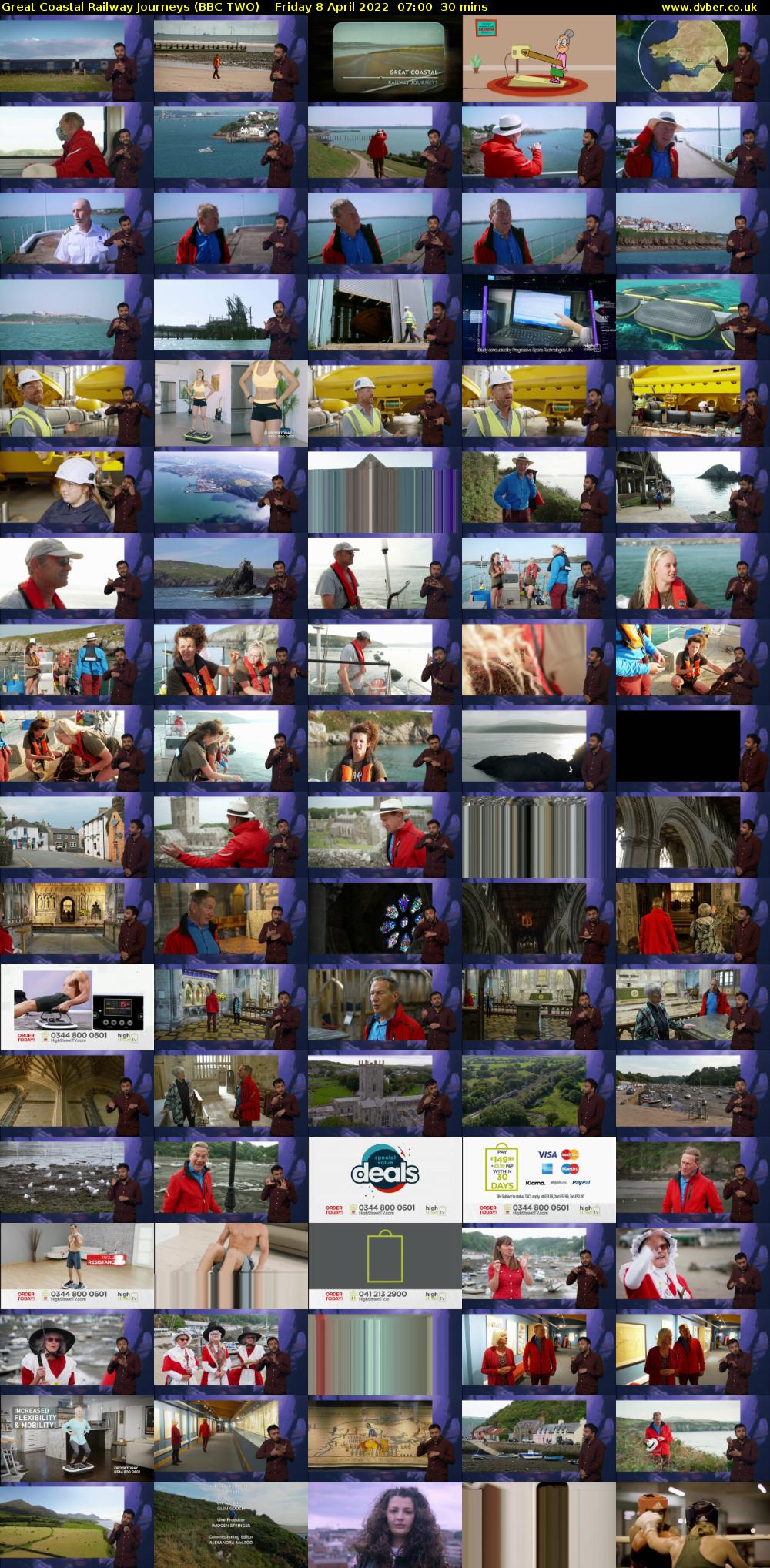Great Coastal Railway Journeys (BBC TWO) Friday 8 April 2022 07:00 - 07:30