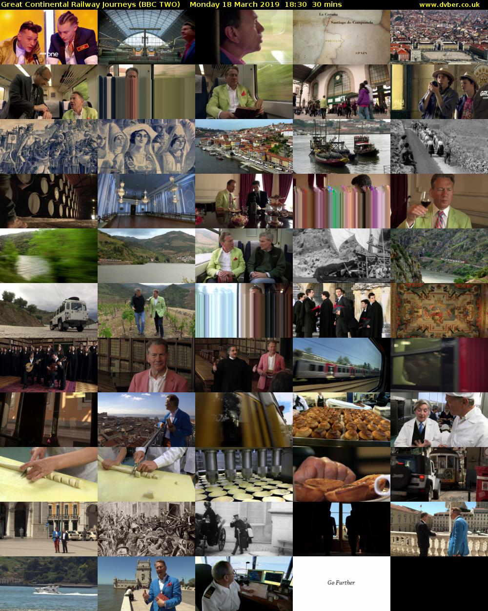 Great Continental Railway Journeys (BBC TWO) Monday 18 March 2019 18:30 - 19:00