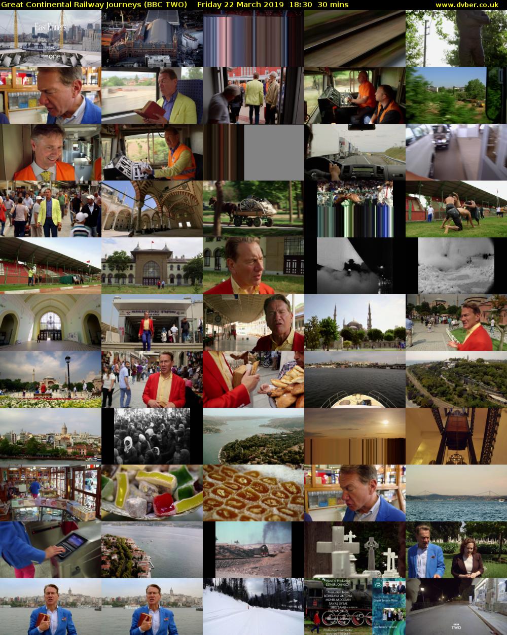Great Continental Railway Journeys (BBC TWO) Friday 22 March 2019 18:30 - 19:00