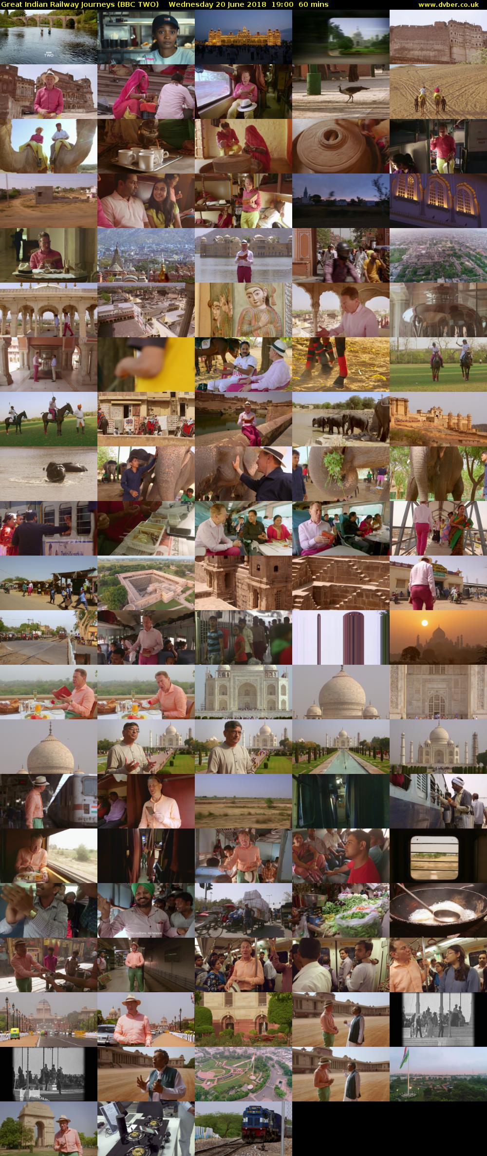 Great Indian Railway Journeys (BBC TWO) Wednesday 20 June 2018 19:00 - 20:00