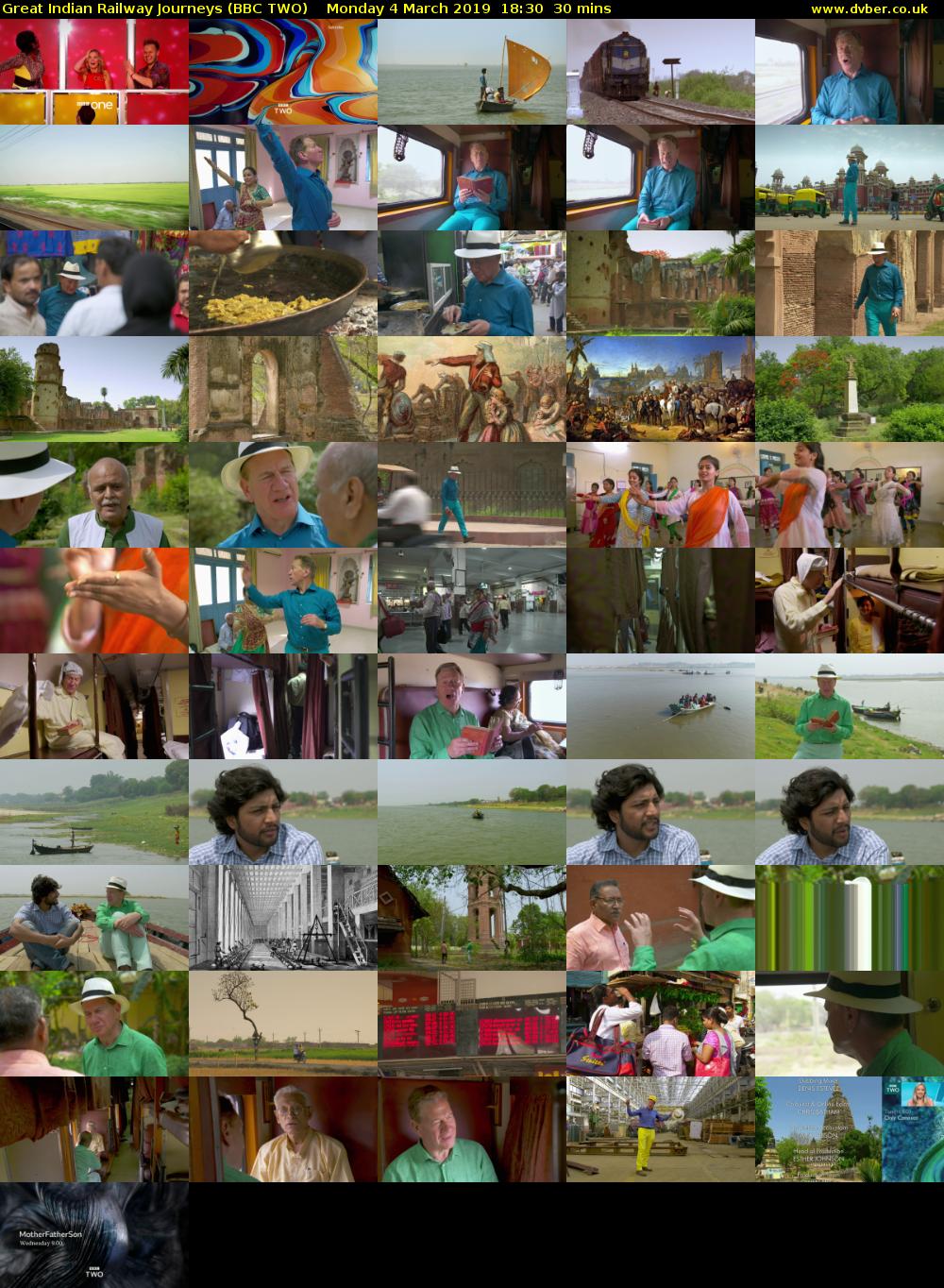 Great Indian Railway Journeys (BBC TWO) Monday 4 March 2019 18:30 - 19:00