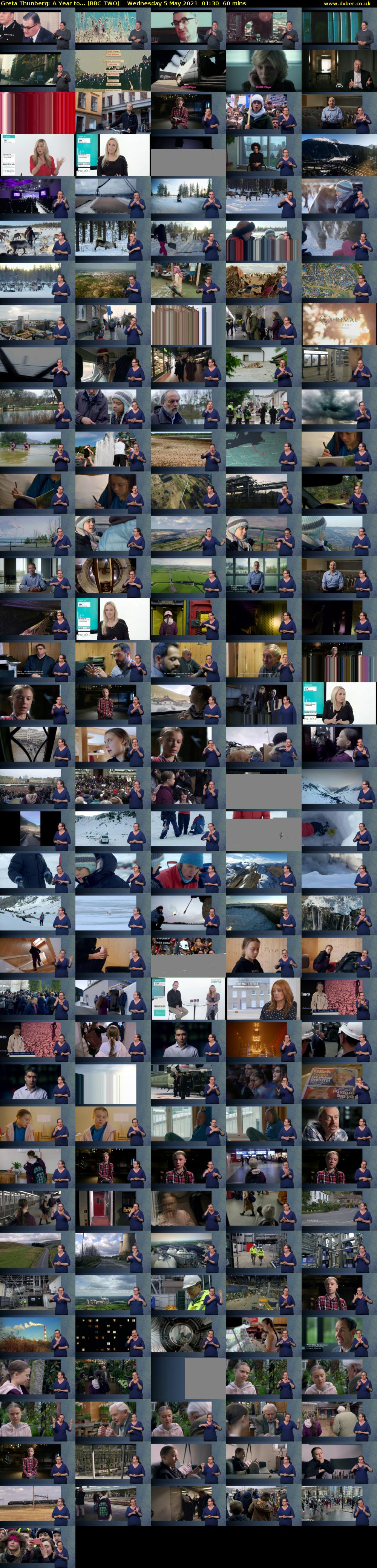 Greta Thunberg: A Year to... (BBC TWO) Wednesday 5 May 2021 01:30 - 02:30