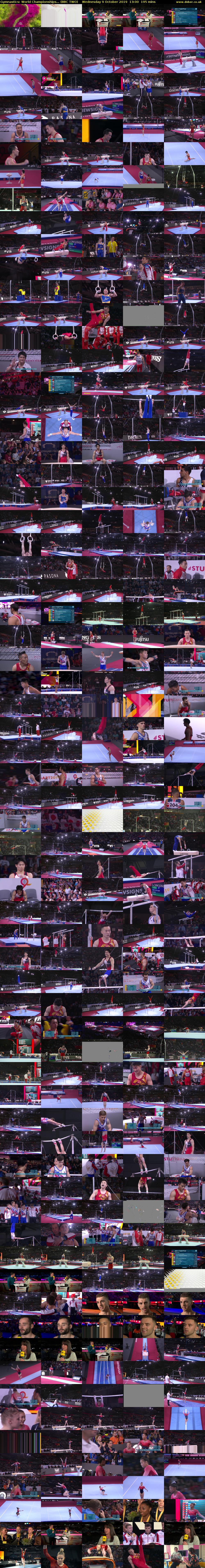 Gymnastics: World Championships... (BBC TWO) Wednesday 9 October 2019 13:00 - 16:15