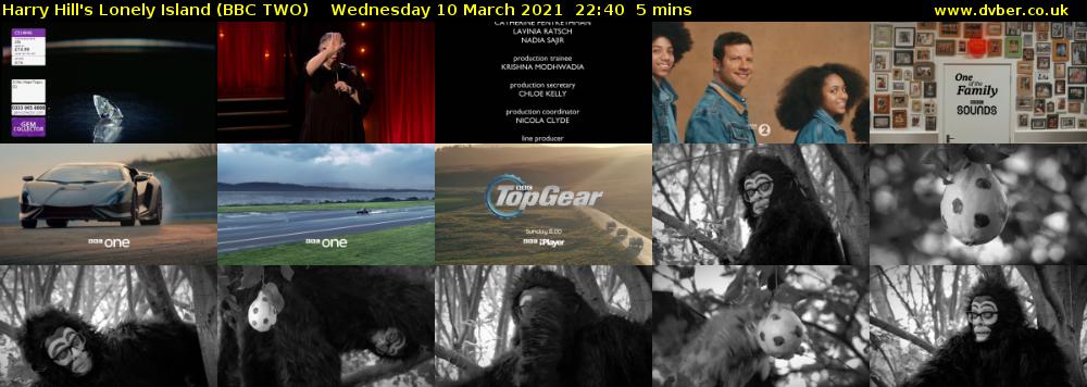 Harry Hill's Lonely Island (BBC TWO) Wednesday 10 March 2021 22:40 - 22:45