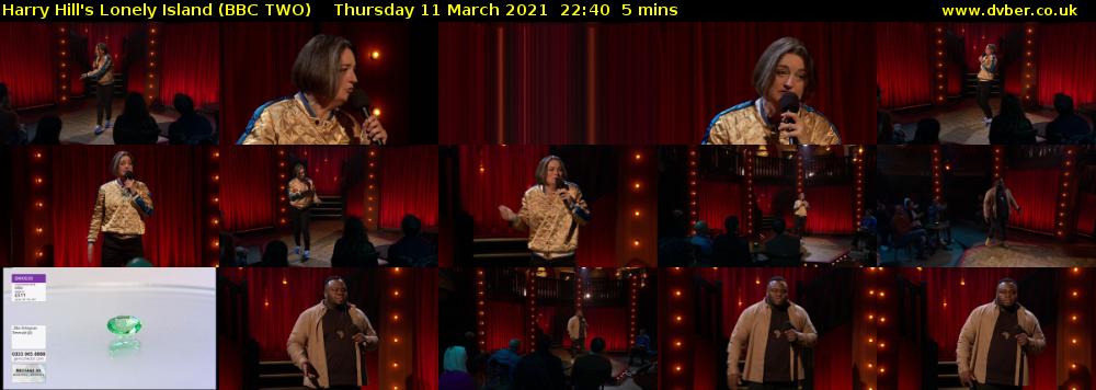 Harry Hill's Lonely Island (BBC TWO) Thursday 11 March 2021 22:40 - 22:45