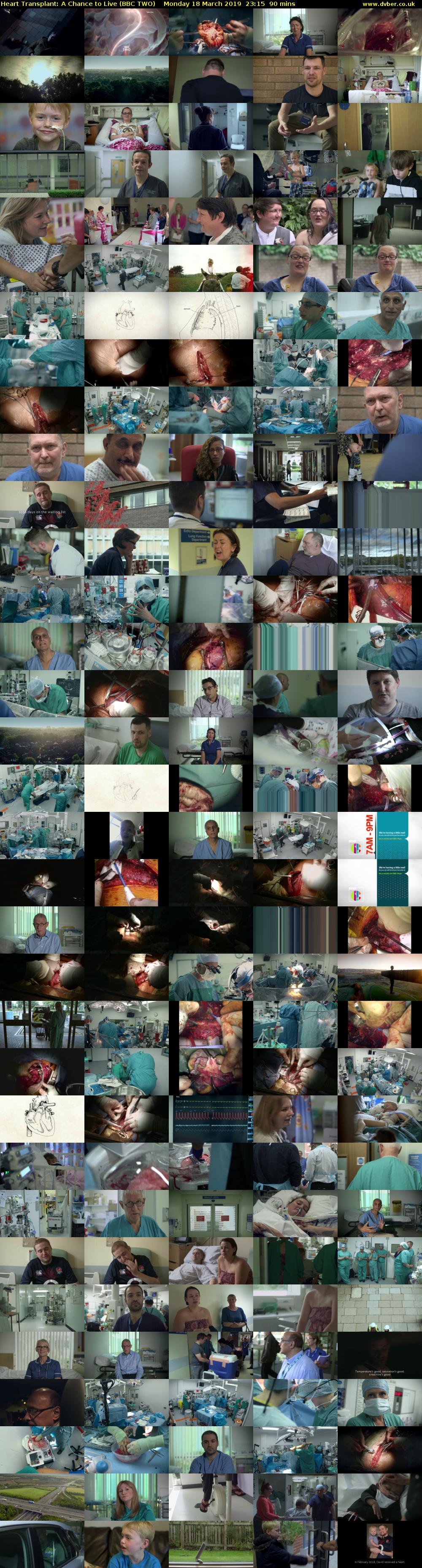 Heart Transplant: A Chance to Live (BBC TWO) Monday 18 March 2019 23:15 - 00:45