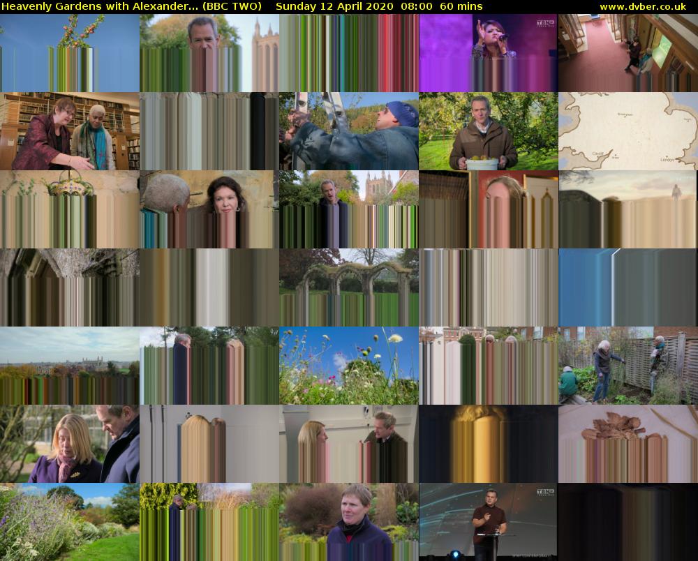 Heavenly Gardens with Alexander... (BBC TWO) Sunday 12 April 2020 08:00 - 09:00