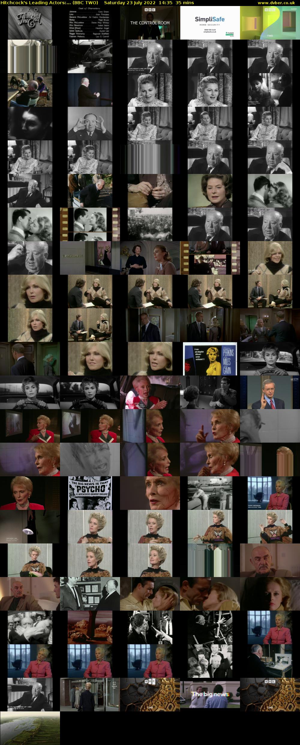 Hitchcock's Leading Actors:... (BBC TWO) Saturday 23 July 2022 14:35 - 15:10