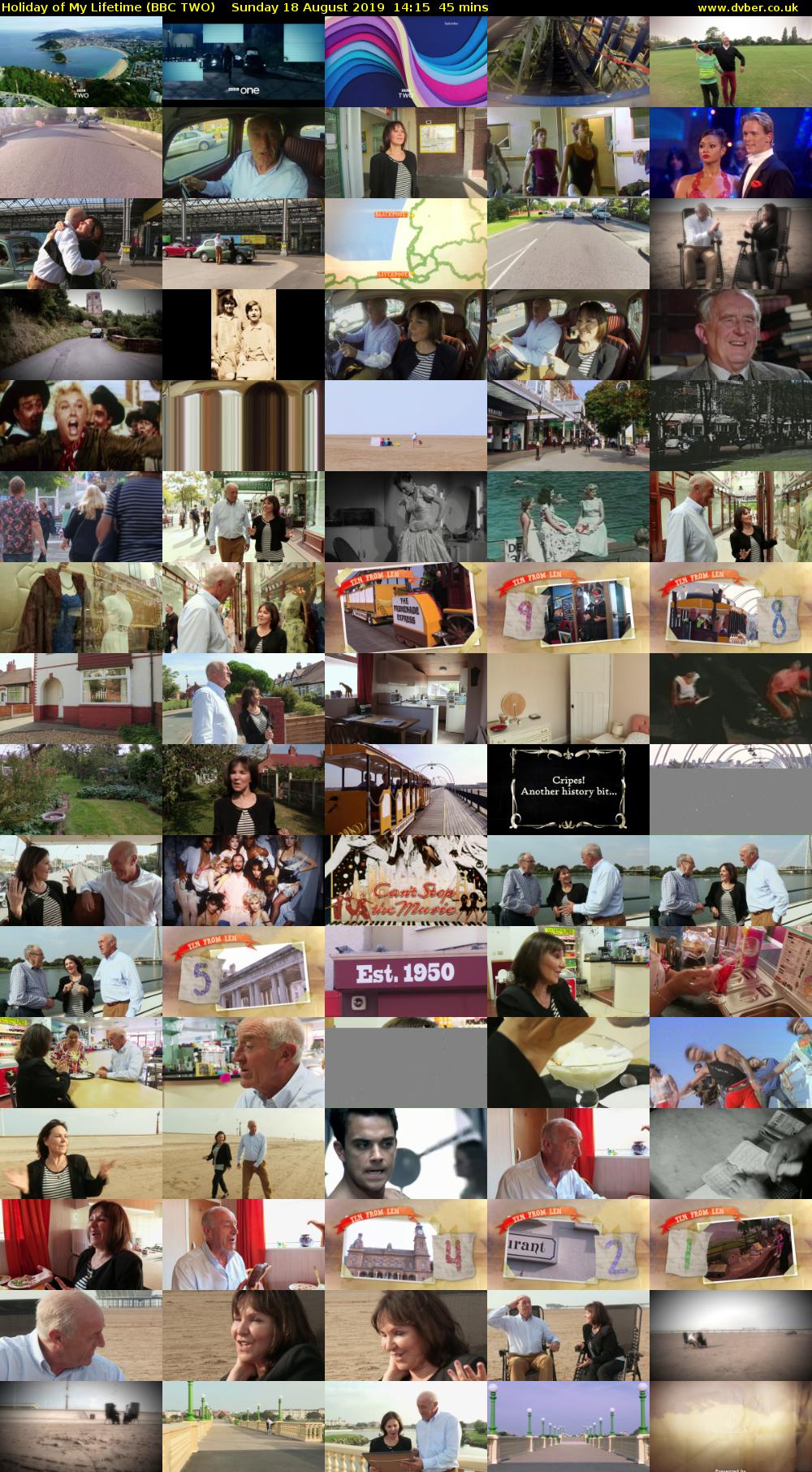 Holiday of My Lifetime (BBC TWO) Sunday 18 August 2019 14:15 - 15:00