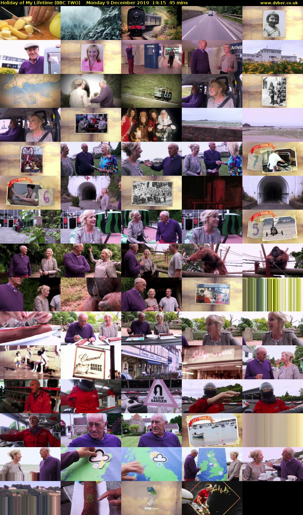 Holiday of My Lifetime (BBC TWO) Monday 9 December 2019 14:15 - 15:00