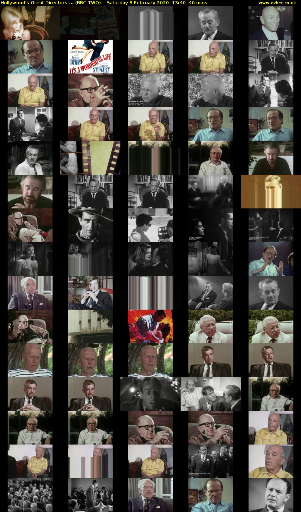 Hollywood's Great Directors:... (BBC TWO) Saturday 8 February 2020 13:40 - 14:20