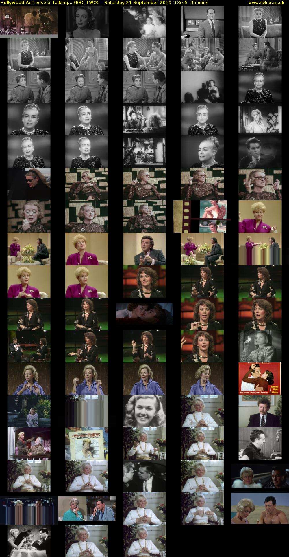 Hollywood Actresses: Talking... (BBC TWO) Saturday 21 September 2019 13:45 - 14:30