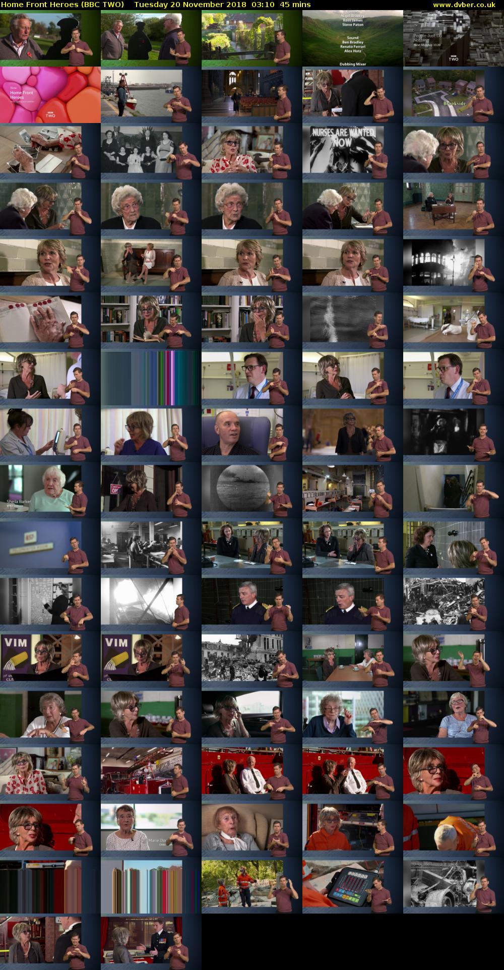 Home Front Heroes (BBC TWO) Tuesday 20 November 2018 03:10 - 03:55