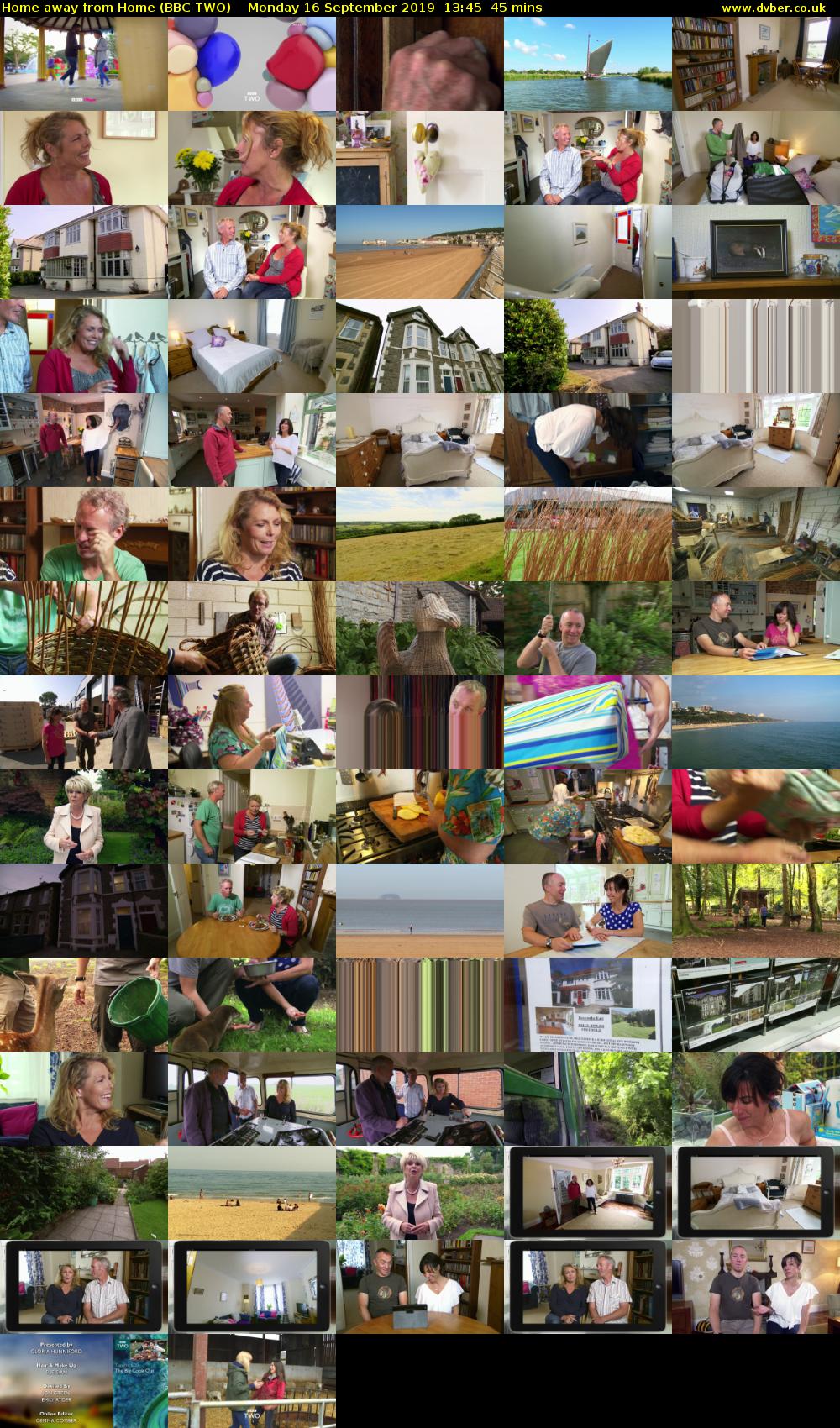 Home away from Home (BBC TWO) Monday 16 September 2019 13:45 - 14:30