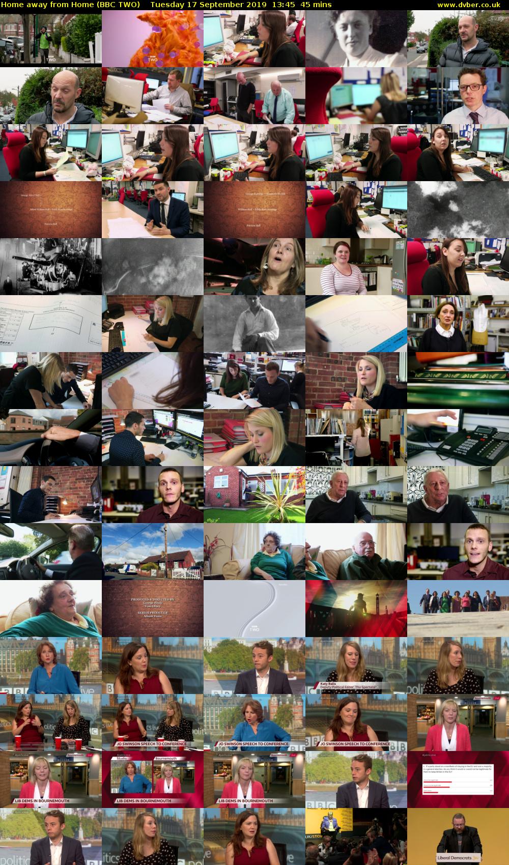 Home away from Home (BBC TWO) Tuesday 17 September 2019 13:45 - 14:30