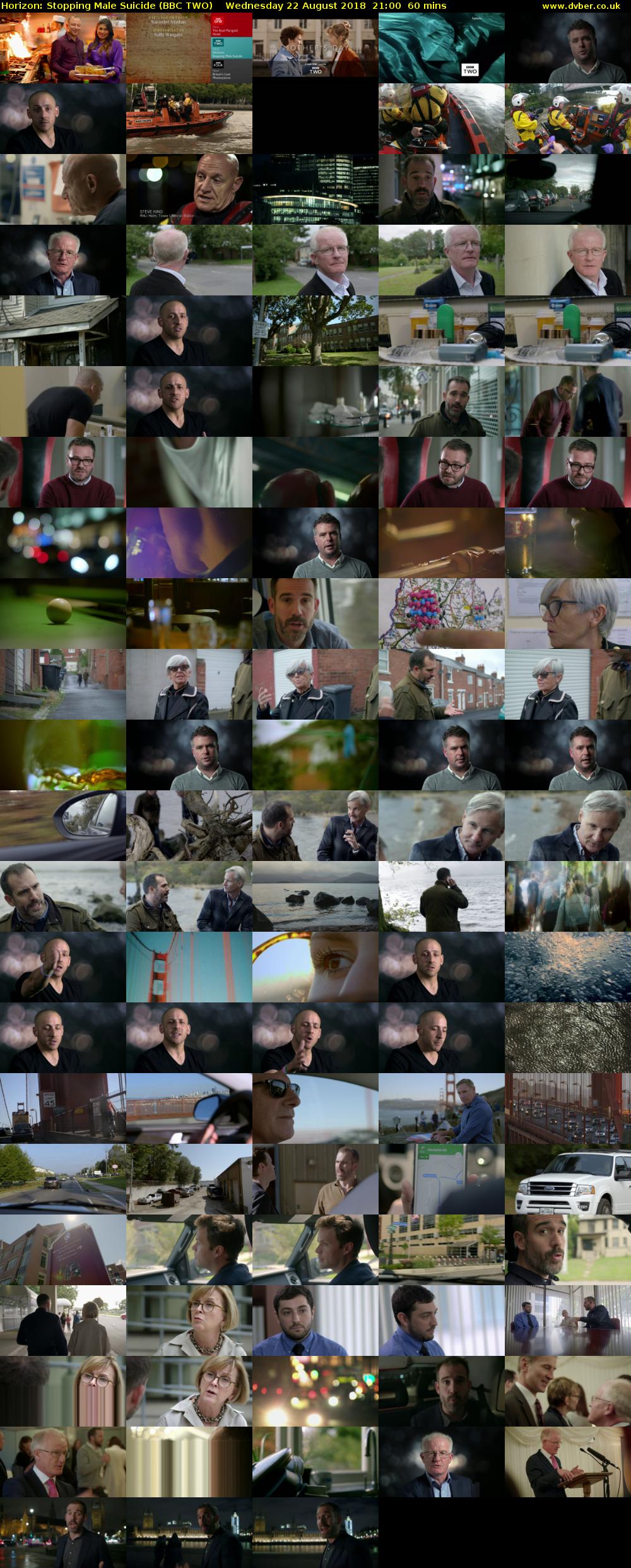 Horizon: Stopping Male Suicide (BBC TWO) Wednesday 22 August 2018 21:00 - 22:00