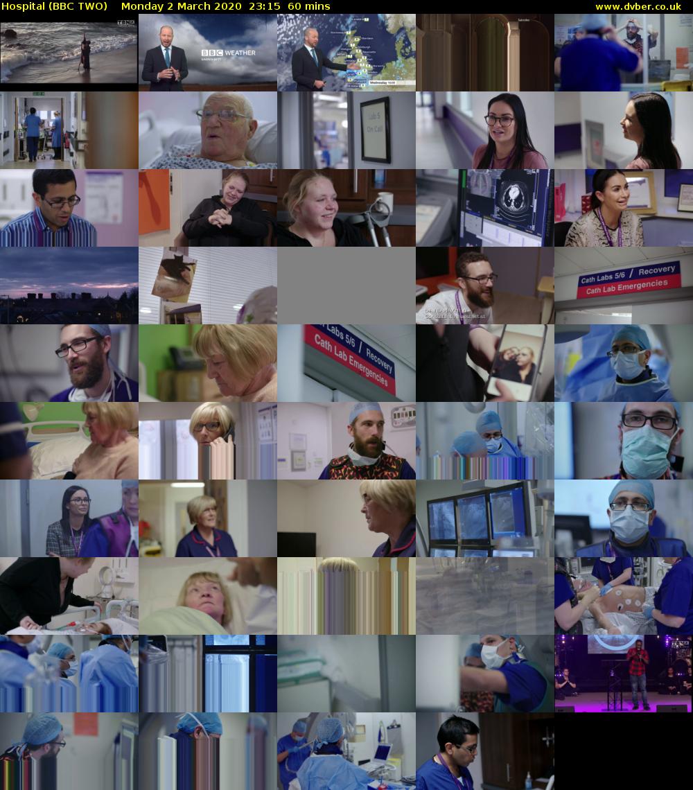 Hospital (BBC TWO) Monday 2 March 2020 23:15 - 00:15