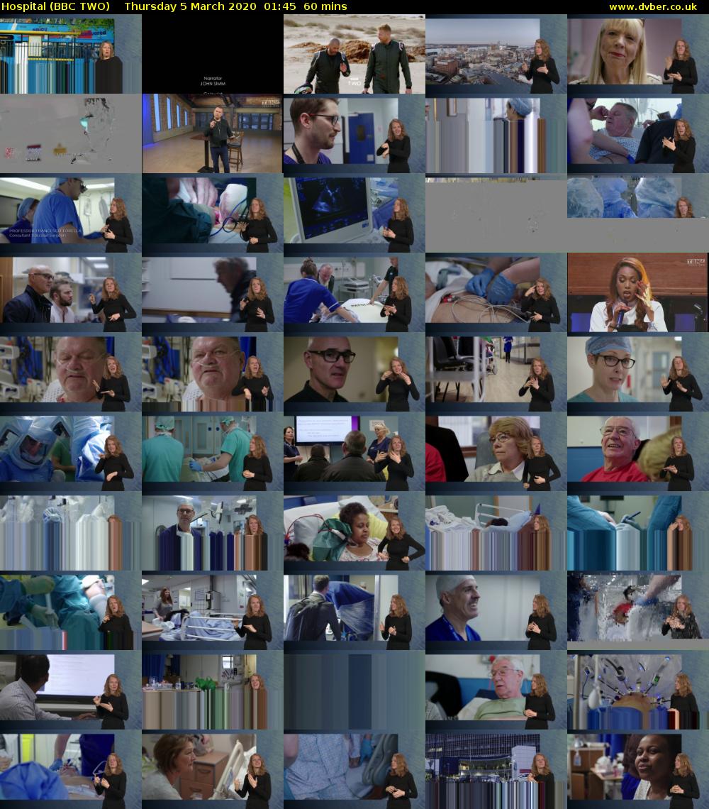 Hospital (BBC TWO) Thursday 5 March 2020 01:45 - 02:45