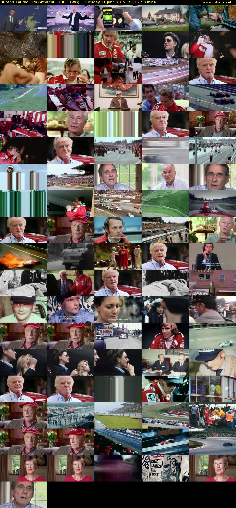 Hunt vs Lauda: F1's Greatest... (BBC TWO) Tuesday 11 June 2019 23:15 - 00:05