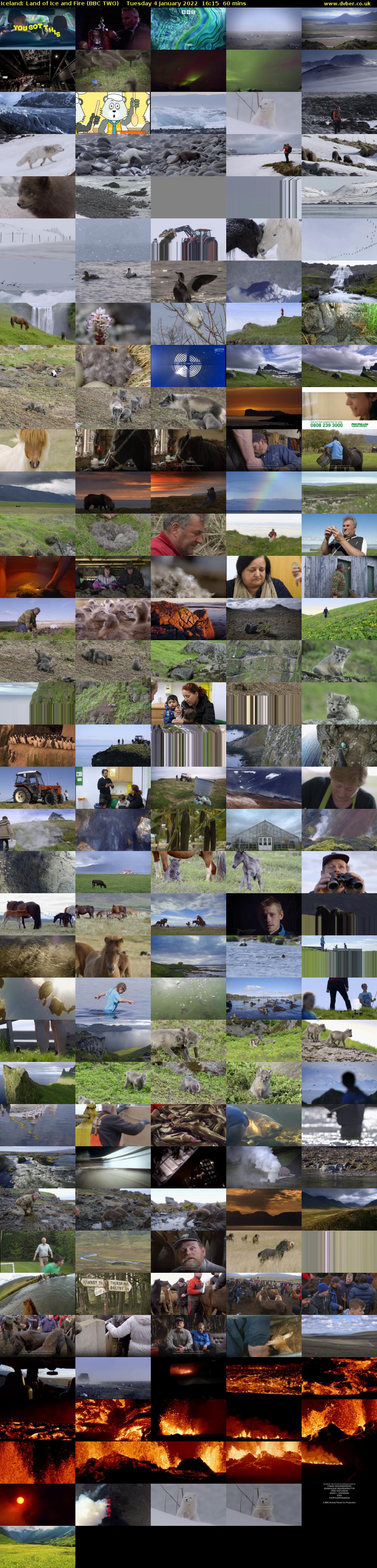 Iceland: Land of Ice and Fire (BBC TWO) Tuesday 4 January 2022 16:15 - 17:15