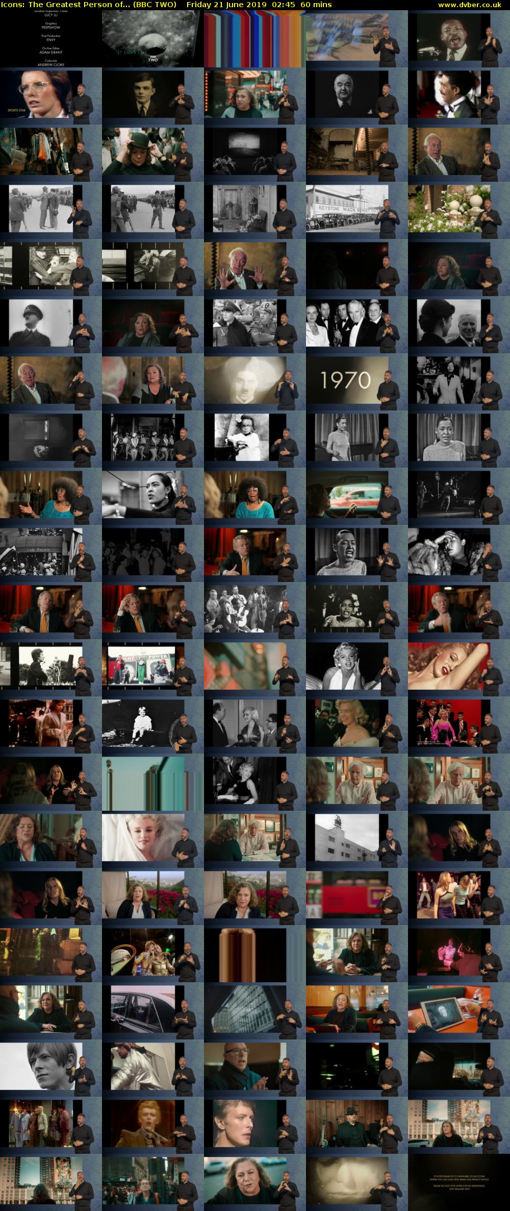 Icons: The Greatest Person of... (BBC TWO) Friday 21 June 2019 02:45 - 03:45