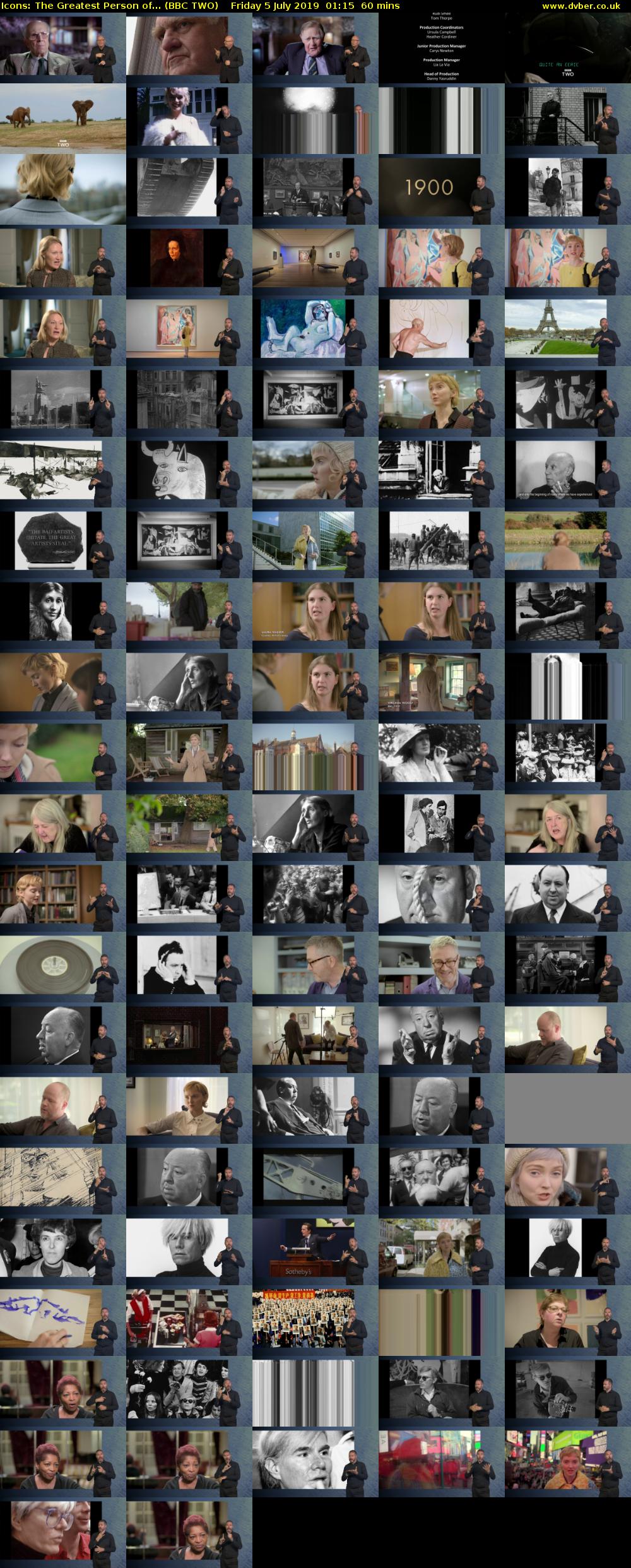 Icons: The Greatest Person of... (BBC TWO) Friday 5 July 2019 01:15 - 02:15