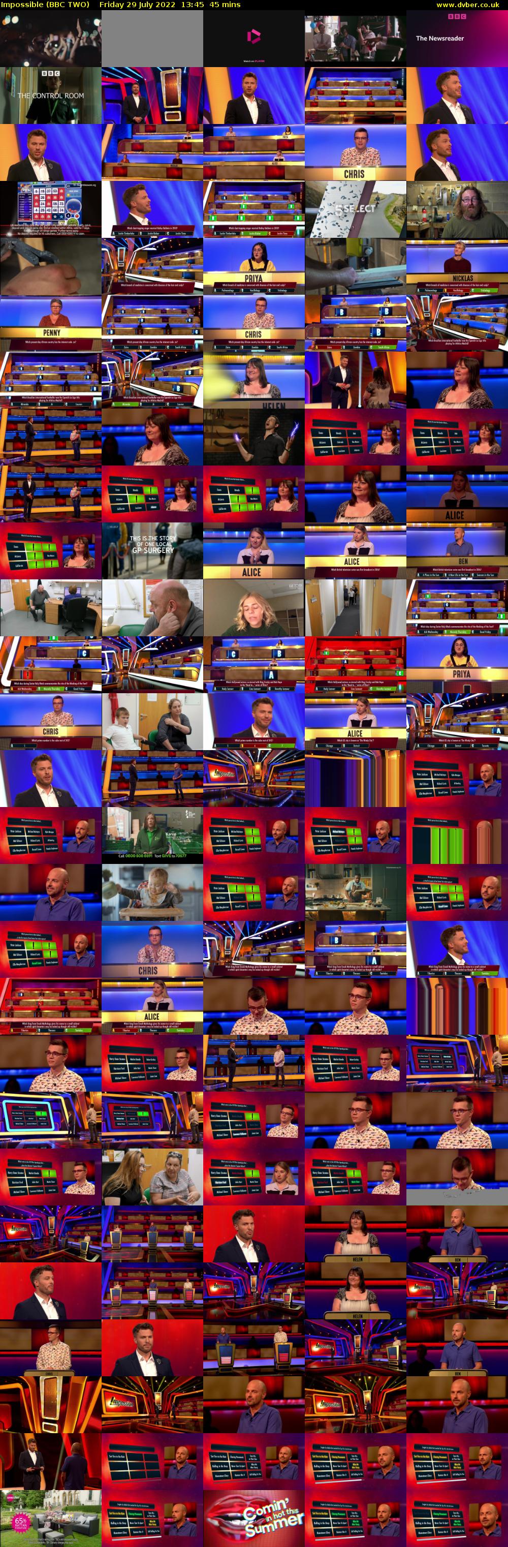 Impossible (BBC TWO) Friday 29 July 2022 13:45 - 14:30