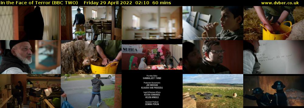 In the Face of Terror (BBC TWO) Friday 29 April 2022 02:10 - 03:10