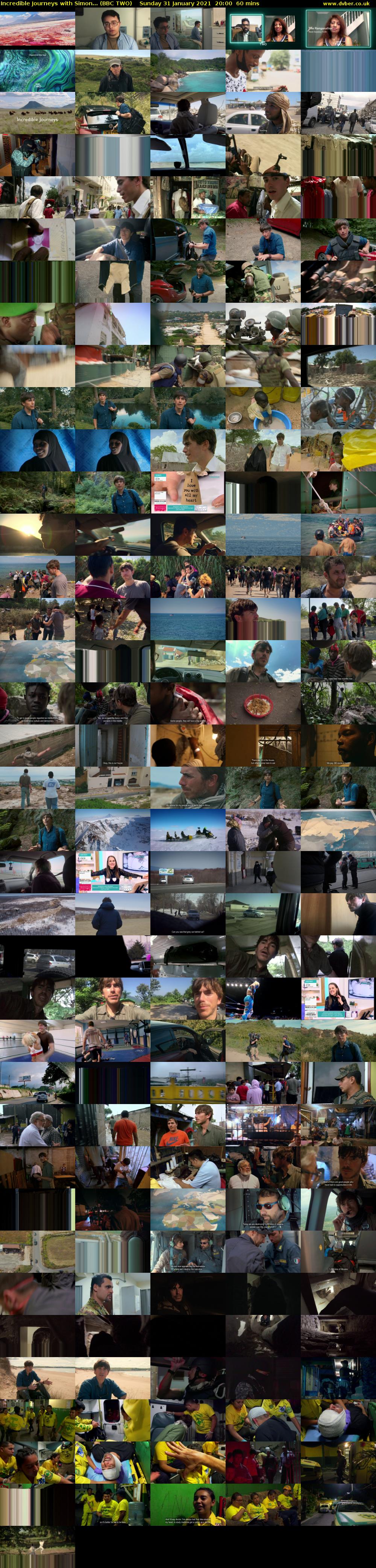Incredible Journeys with Simon... (BBC TWO) Sunday 31 January 2021 20:00 - 21:00
