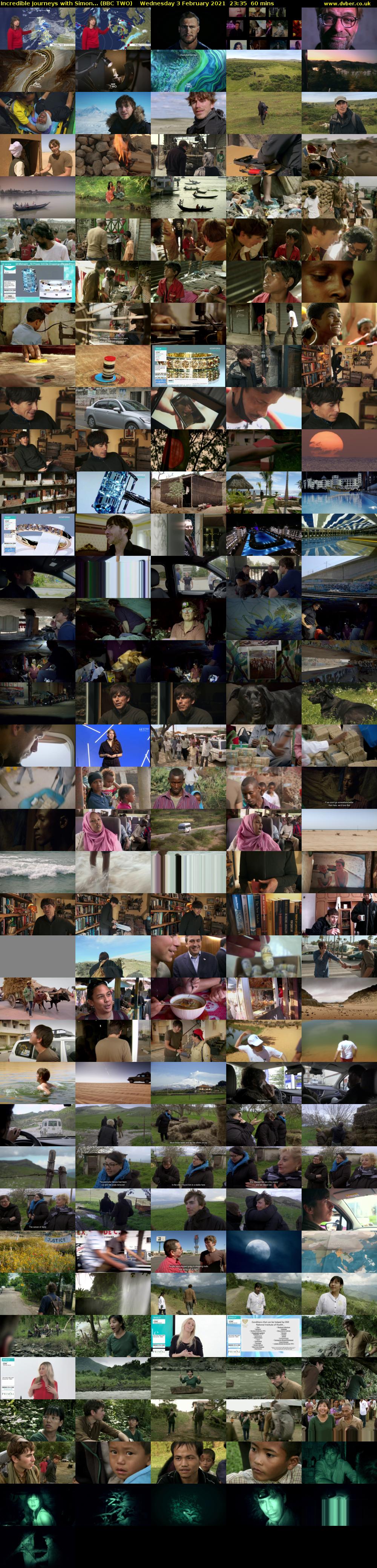 Incredible Journeys with Simon... (BBC TWO) Wednesday 3 February 2021 23:35 - 00:35