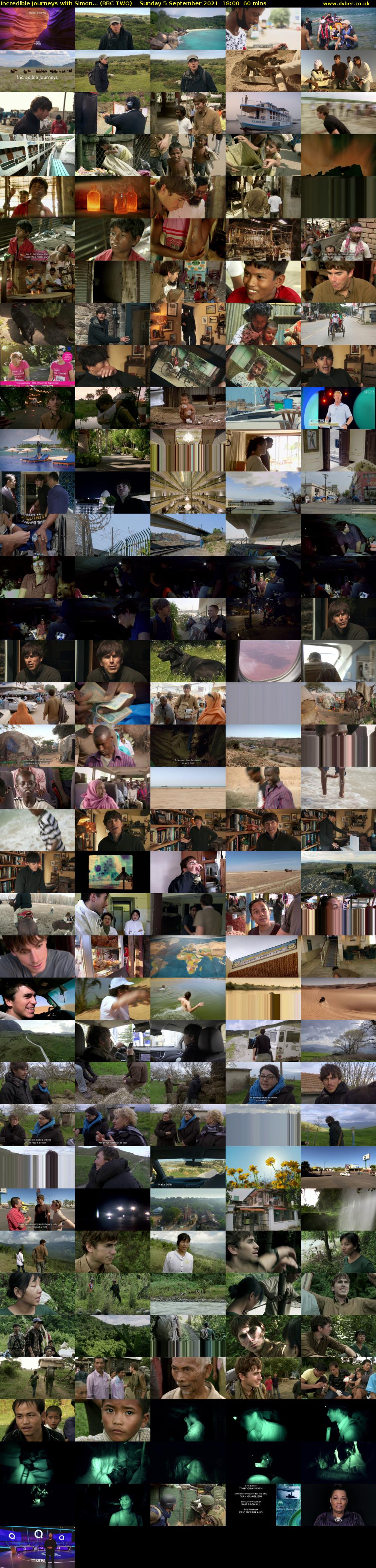 Incredible Journeys with Simon... (BBC TWO) Sunday 5 September 2021 18:00 - 19:00