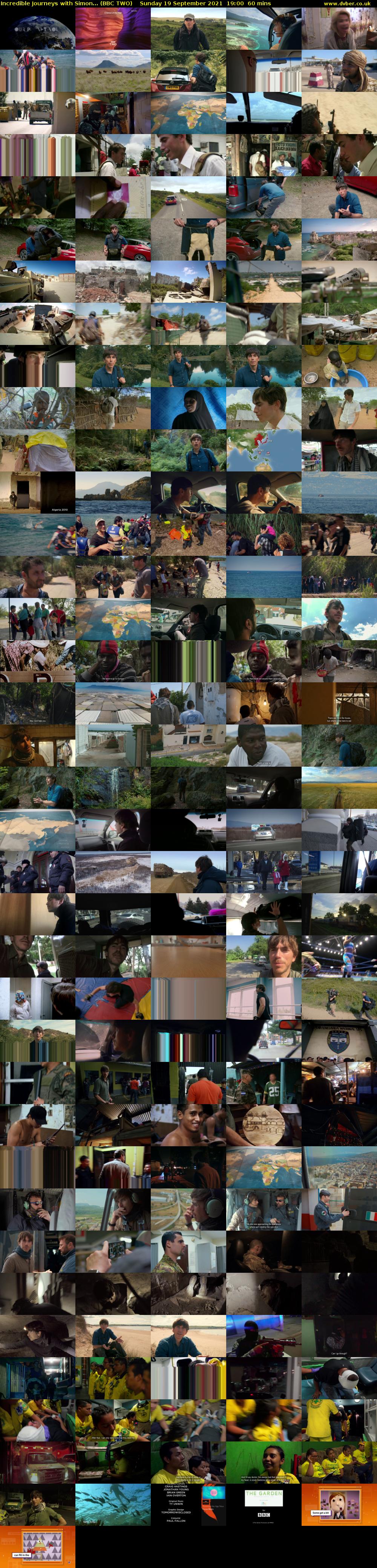 Incredible Journeys with Simon... (BBC TWO) Sunday 19 September 2021 19:00 - 20:00