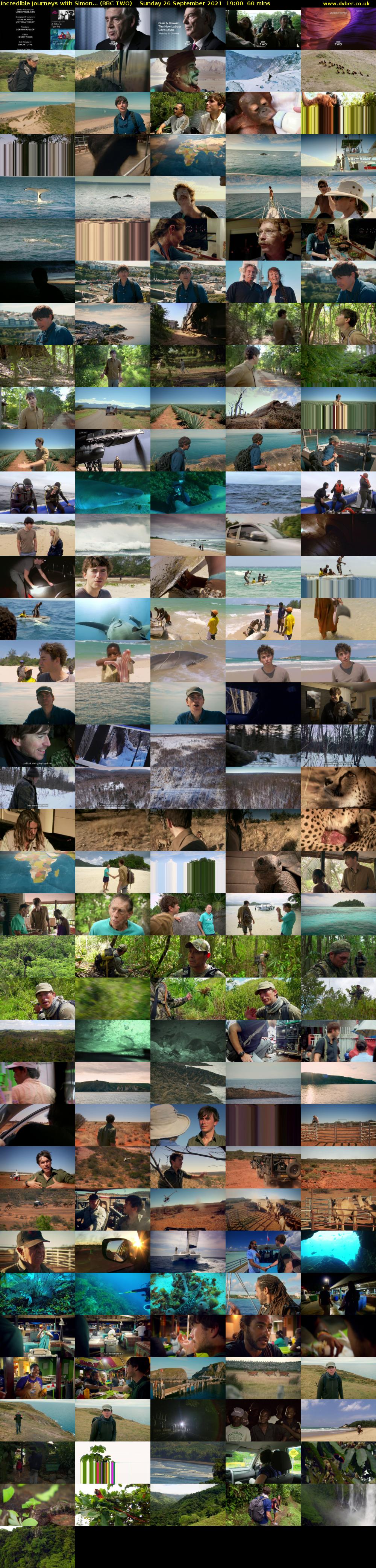 Incredible Journeys with Simon... (BBC TWO) Sunday 26 September 2021 19:00 - 20:00